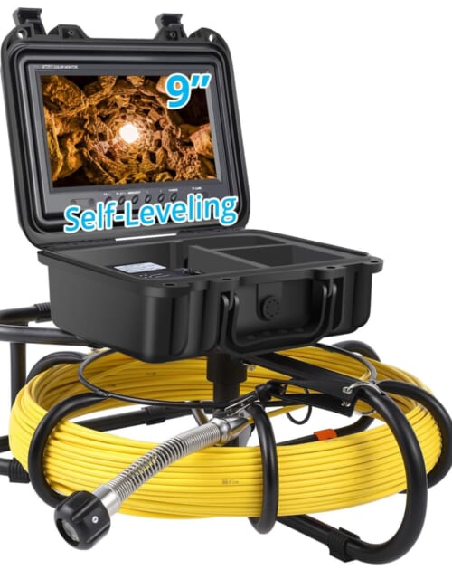 US GARVEE 300ft Snake Camera Sewer Camera with Locator 9 Inch HD LCD DVR and Adjustable LEDs for Sewer and Drainage Pipe-1