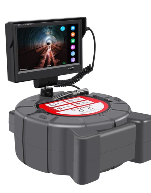 US GARVEE Snake Camera Sewer Camera with 512Hz Locator 9 Inch Touch HD Screen-1